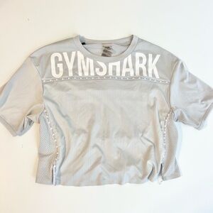 Gymshark Light Gray Short Sleeve Tee cropped small